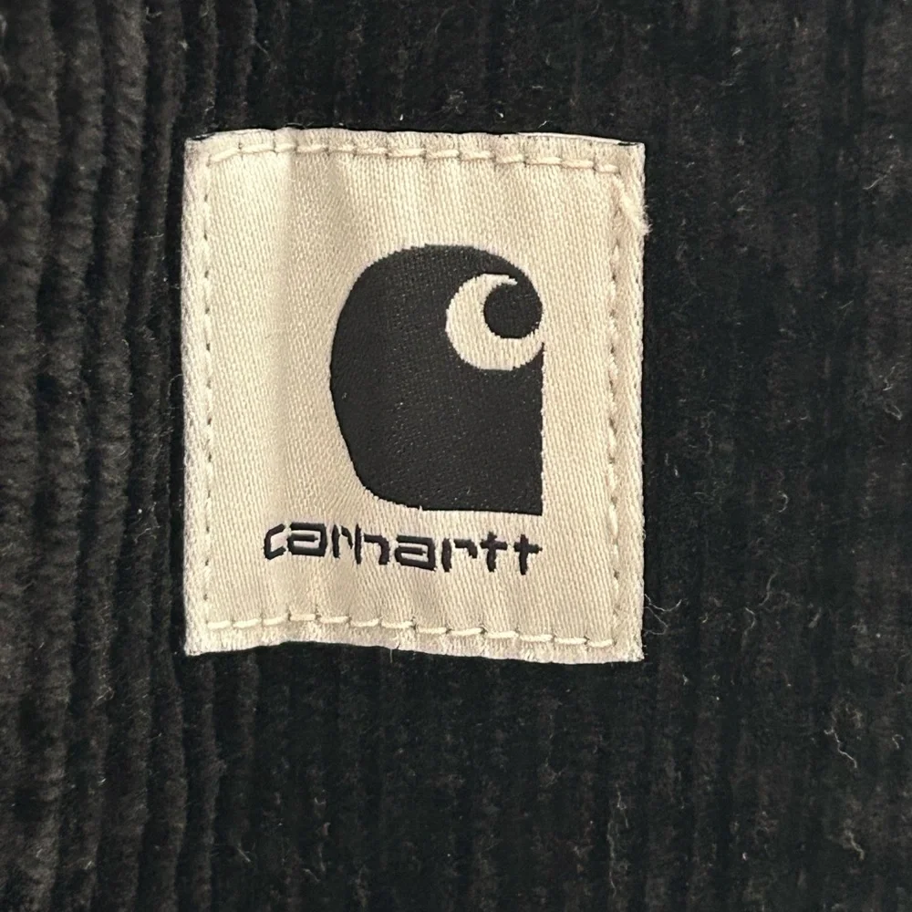 Carhartt WIP Bib Overalls Black Corduroy Size Medium - Picture 11 of 12